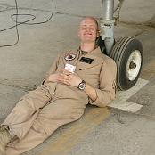 Capt Ben Davenport chilling in Iraq. 2005. Photo courtesy of Tony and Linda Macone. 